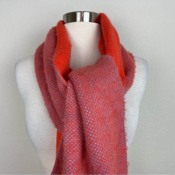 Anthropologie Orange Yellow Stripe Scarf - Picture 3 of 8